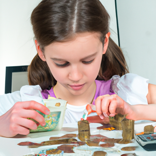 girl learning about the value of money