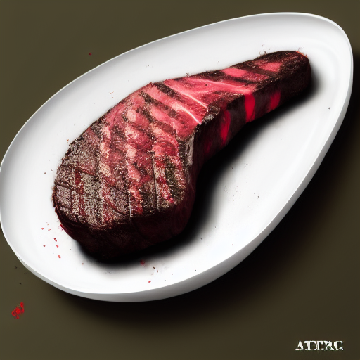 Perfect bloody steak