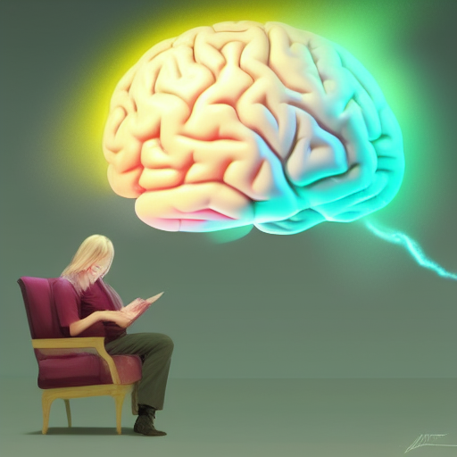 brain reading a book